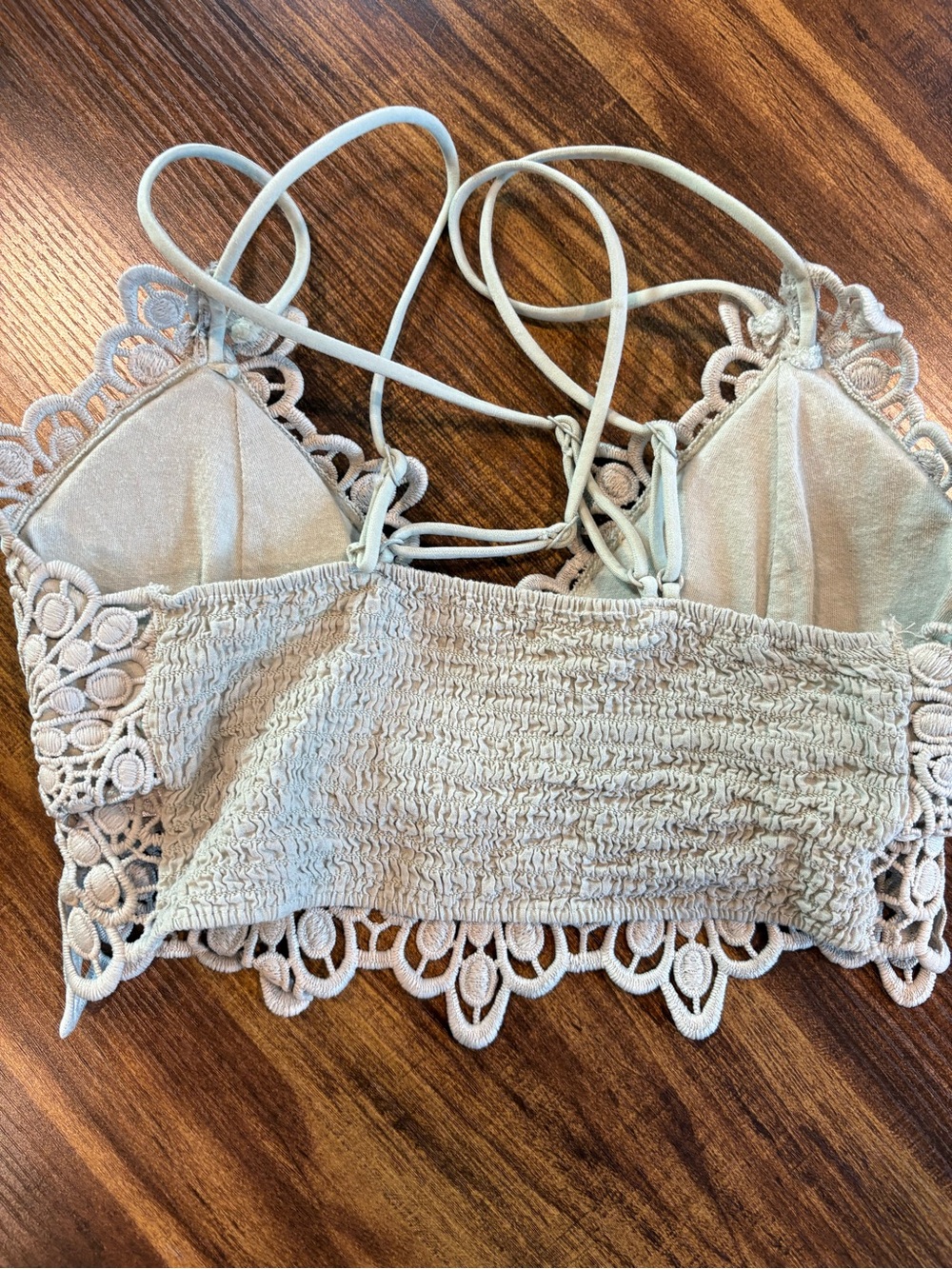 Lace Crochet Bralette - Light Sage - Picture 2 of 3